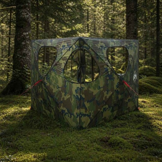 vidaXL pop-up-telt Jakt telt Kamuflasje 145 x 145 x 150 cm Polyester og stål