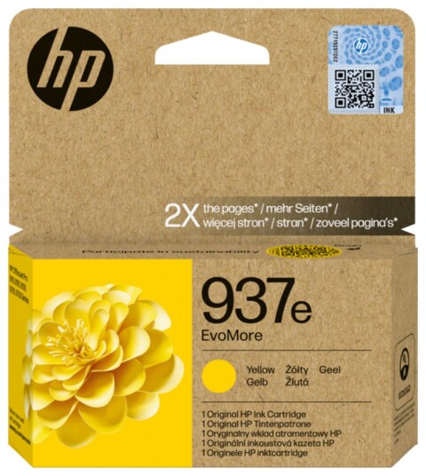 HP 937e EvoMore 4S6W8NE blekkpatron gul HP 937e EvoMore 4S6W8NE blekkpatron gul