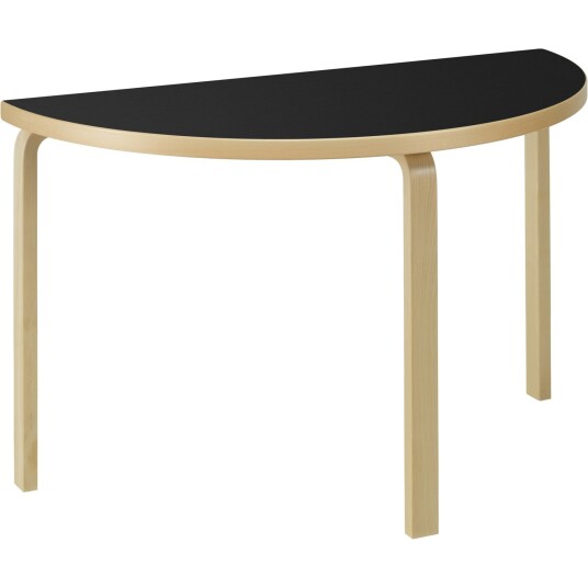 Artek 95 Bord Halvrund Sort Linoleum Artek 95 Bord Halvrund Sort Linoleum