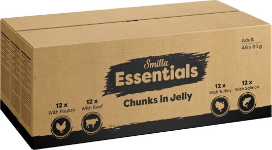 Smilla Våtfôr Essentials Fresh Pouch Biter I Gelé 48 X 85 G