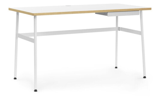 Normann Copenhagen Journal skrivebord hvit laminat, hvite stålben og skuff Normann Copenhagen Journal skrivebord hvit laminat, hvite stålben og skuff