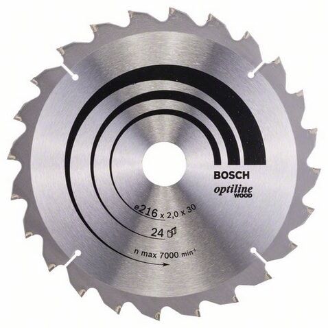 Bosch Optiline Wood Sirkelsagblad 216 mm 24 Tenner for Tre