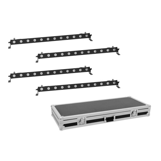 EuroLite Set 4x Led Bar-12 Qcl Rgba Bar & Case
