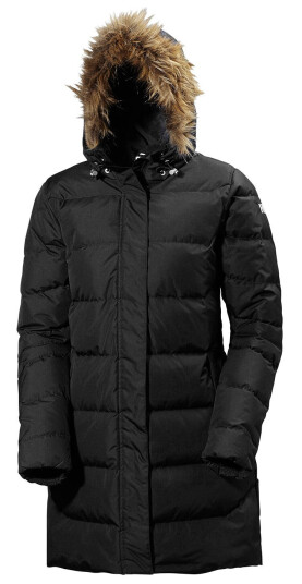 Helly Hansen Dame Aden Dun Colder Days Lang Parka Svart S SvartS Helly Hansen Dame Aden Dun Colder Days Lang Parka Svart S SvartS