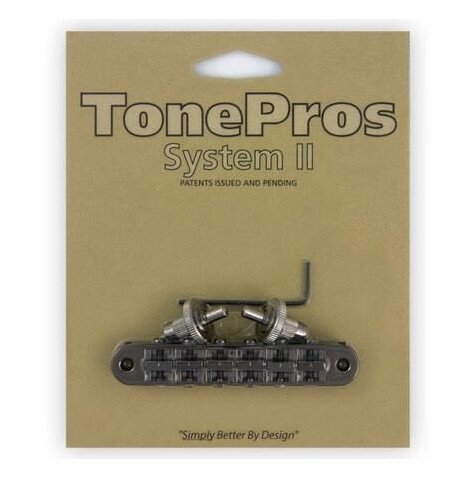 Tonepros T3bp Bc - Standard Tune-O-Matic Bridge - Svart Chrome