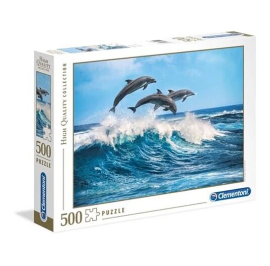 Clementoni Puslespill 500 Dolphins