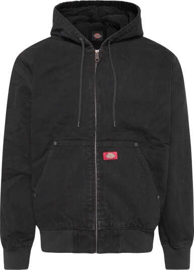 Dickies Hilham Lined Denim Hooded Bomber BLACK S