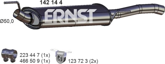 Bakre eksospotte ERNST 142144