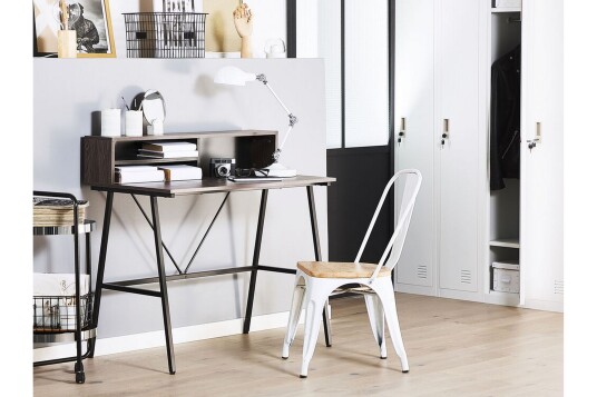 Skrivebord Dacion 100 cm med Oppbevaringshyller Mørkebrun