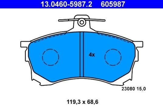 Bremseklosser ATE 13.0460-5987.2 Bremseklosser ATE 13.0460-5987.2