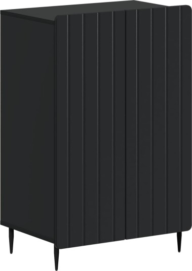 vidaXL Sko Skap ZWOLLE 59,5 x 39,5 x 91,5 cm Konstruert tre Svart