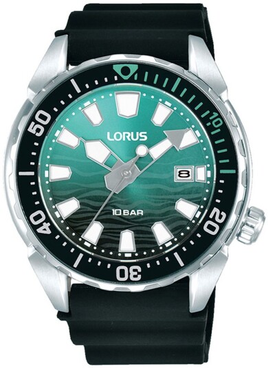 Lorus Herreklokke RH951RX9 Sports Grønn/Gummi Ø41 mm