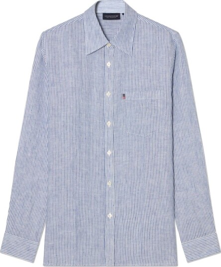 Lexington Clothing Classic Linen Shirt Blue M