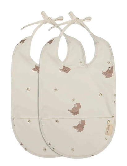 That"s Mine Oli Bib Dining 2-Pack - Grey - 23.5X37CM That"s Mine Oli Bib Dining 2-Pack - Grey - 23.5X37CM