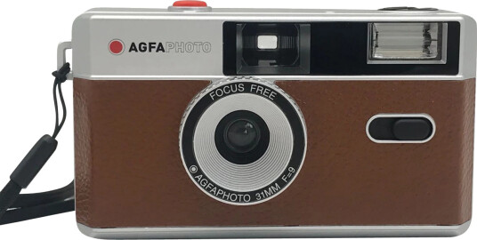 Agfaphoto Reusable Camera 35mm Brown Gjenbrukbart filmkamera m/blits. 35mm Agfaphoto Reusable Camera 35mm Brown Gjenbrukbart filmkamera m/blits. 35mm
