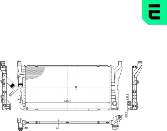 ERA 673370 Radiator motorkjøling