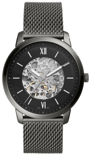 Fossil Herreklokke ME3185 Neutra Automatic Sort/Stål Ø44 mm