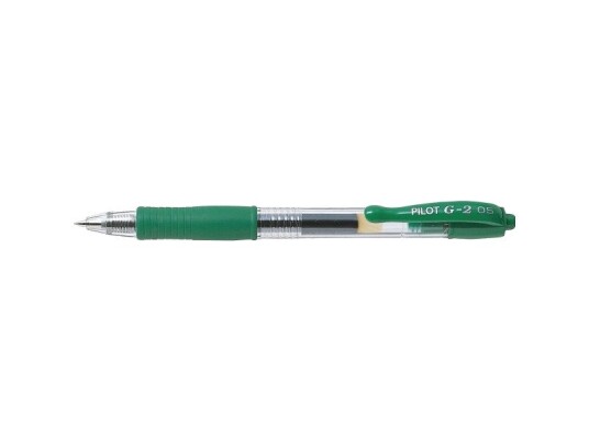 Gelpen, Pilot G-2, 0,5 Mm, Fine, Grøn, Pakke A 12 Stk