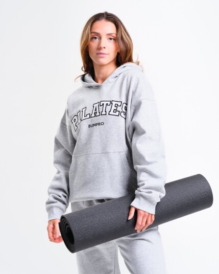 Bumpro Oversized Hoodie Grey Marl/Pilates XS