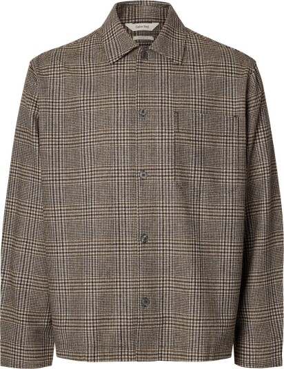Selected Slmrlxsvend Wt Check Wool Blend Light Os Beige L