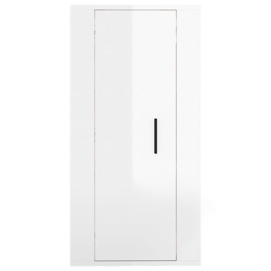 vidaXL Vegghengt TV-benk høyglans hvit 40x34,5x80 cm 8720845667832