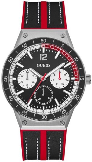Guess Herreklokke GW0416G1 Racer Sort/Gummi Ø44 mm