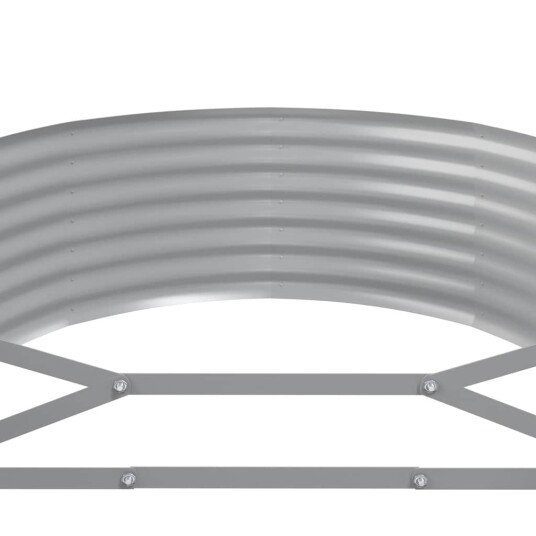 vidaXL Plantekasse pulverlakkert stål 249x100x36 cm antrasitt