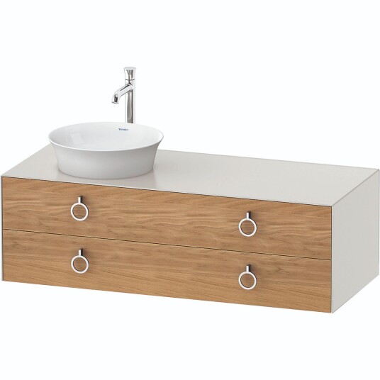 Duravit White Tulip Servantskap 2 skuf. 130x55x40,8 cm Eik/Nordisk Hvit Matt