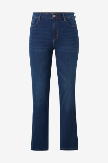 Only Carmakoma - Jeans carAugusta HW Straight Dem BJ61-2 N - Blå