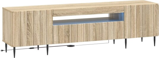 vidaXL LED TV skap Sonoma eik Konstruert tre