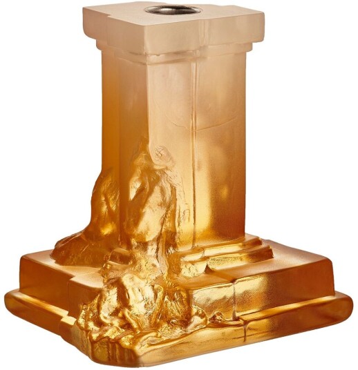 Kosta Boda Rocky Baroque Lysestake 150 mm Ravfarget Amber