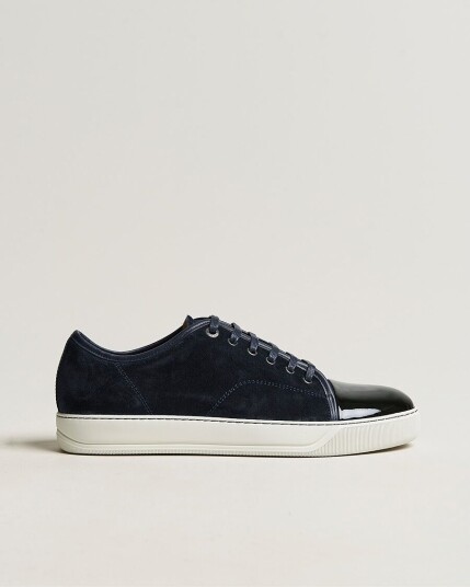 Lanvin DBB1 Patent Cap Toe Sneaker Navy