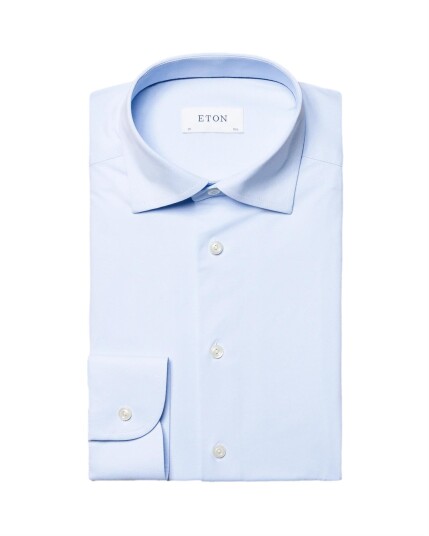 Eton Light Blue Four-Way Stretch Shirt Skjorte Lyseblå  male 41