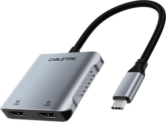 Cabletime Ct Cm2h8k Ag Thunderbolt 4 Hdmi Usb 2.0 Type A Usb 3.2 Gen 1 3.1 Gen 1 Type C 60 Hz 7680 X 4320 4320P 7680 X 4320 Piksler