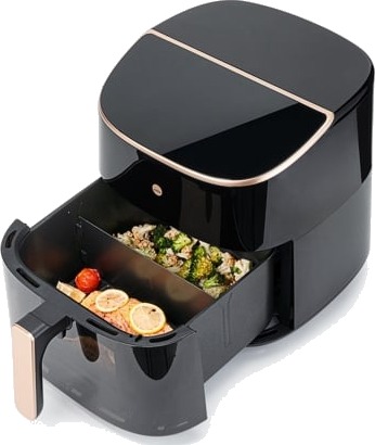 Wilfa Dualfry Split Airfryer 8L Svart med Dobbel Frityrkurv Wilfa Dualfry Split Airfryer 8L Svart med Dobbel Frityrkurv