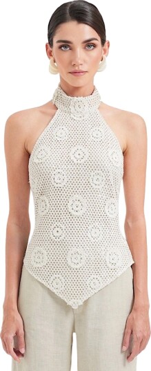 OW Collection Collette Top Beige XL OW Collection Collette Top Beige XL