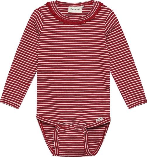 Minymo Body Ls Y/D Rib RIO RED 56