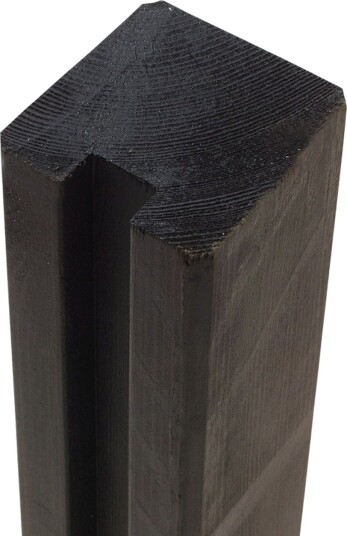 Plus Profilstolpe Tverrkappet 1 Spor Sort 188 cm