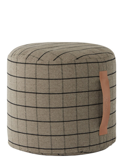 OYOY Living Design Grid Pouf Grey OYOY Living Design Grid Pouf Grey