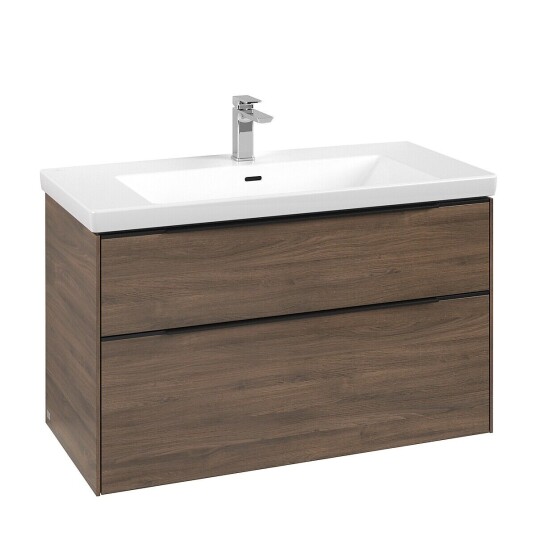 Villeroy & Boch Subway 3.0 Servantskap m/2 skuffer 973x576x478 mm Arizona Eik Villeroy & Boch Subway 3.0 Servantskap m/2 skuffer 973x576x478 mm Arizona Eik