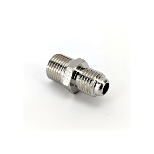 1/4" MFL til 1/4 NPT overgang forkrommet messing