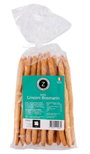 Rustik Grissini Rosmarin 250g Zelected Rustik Grissini Rosmarin 250g Zelected