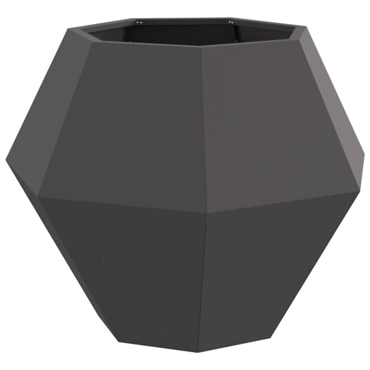 vidaXL Plantekassed 2 pcs Svart 75 x 75 x 60 cm Stål