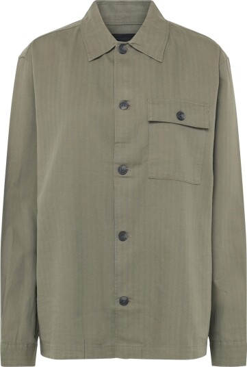 Jack & Jones Jprblatyler Herringbone L/S Overshirt Khaki green M