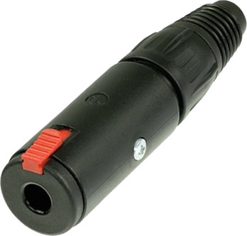 Neutrik Nj3fc6-Bag Jack Sort Rød Messing Polyamid Polyurethan Sølv 500 V 10 A