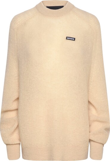 ROTATE Light Knit Logo Sweater Beige 40 ROTATE Light Knit Logo Sweater Beige 40