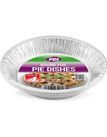 Crosswear Crosswear 4 stk Dype Runde Kake Paiformer i Folie 22,8 x 3,5 cm 182110