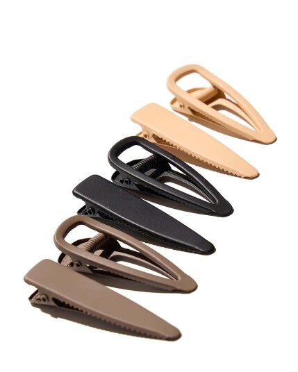 No Slip Hair Clips 6 Pack Coffee No Slip Hair Clips 6 Pack Coffee