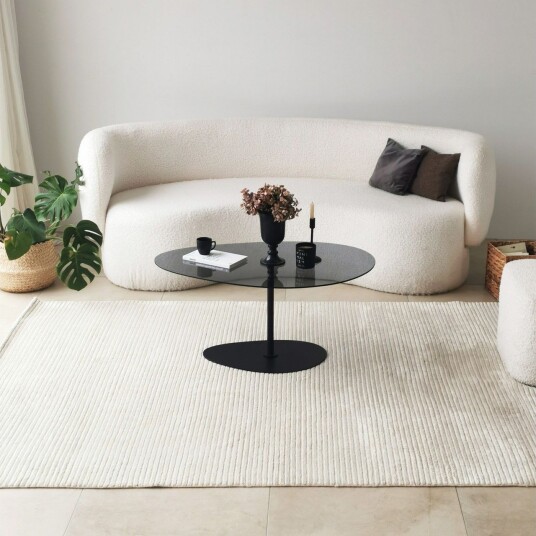 Svanabyn Sofabord 90 cm - Grå/Svart