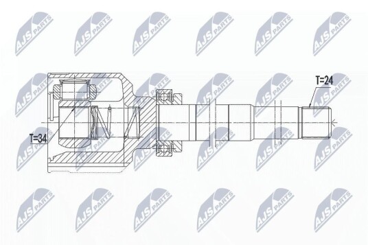 Nty Drivknute drivaksel NTY NPW CT 058